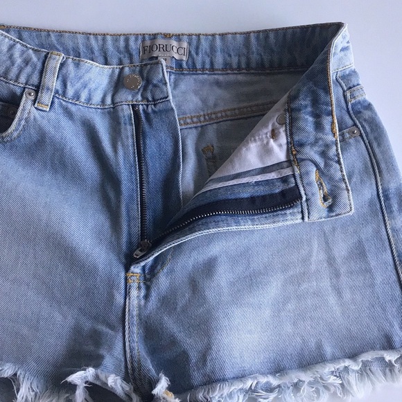 Fiorucci Tara short angel patch denim cutoff raw hem jean shorts - Picture 11 of 16